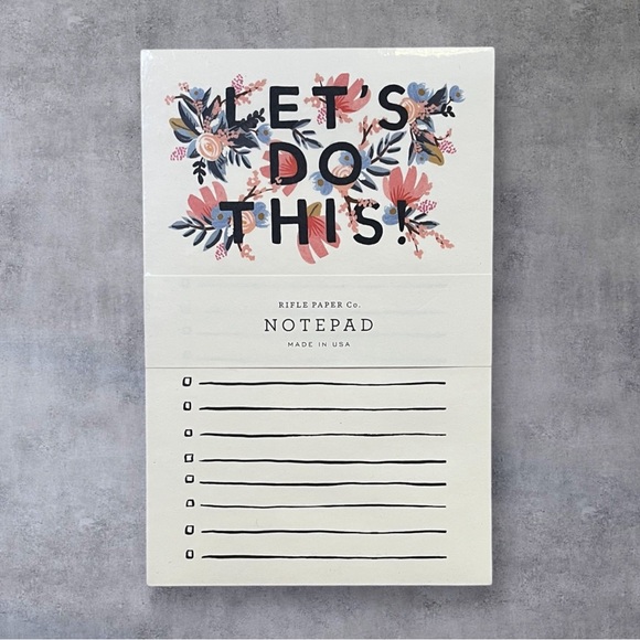 NEW Rifle Paper Co. “Let's Do This” Everyday Notepad - Picture 1 of 7